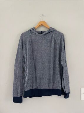 Mens Banana Republic Factory Navy & White Hoodie Pullover Sweater